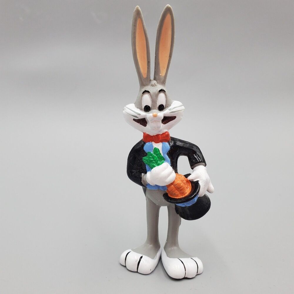 Vintage 1990 Bugs Bunny Magician PVC Figure Applause Looney Tunes Cake Topper